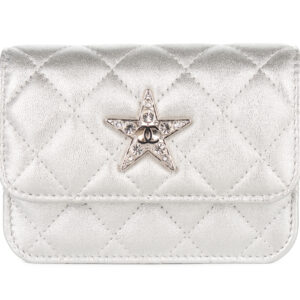chanel chain belt bag crystal quilted star mini metallic lambskin silver hardware