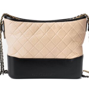 chanel gabrielle large beige and black