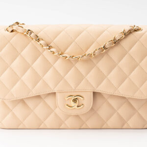 chanel jumbo classic flap bag beige clair