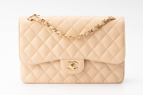 chanel jumbo classic flap bag beige clair
