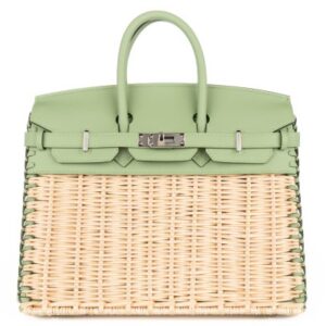 hermès birkin 25 picnic vert criquet swift palladium hardware