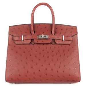 hermès birkin 25 rouge h ostrich palladium hardware