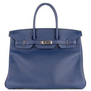 hermès birkin 35 bleu saphir novilo palladium hardware