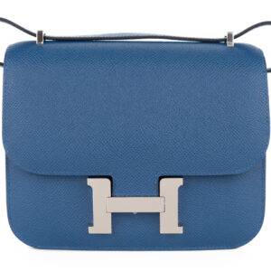 hermès constance 18 bleu france epsom palladium hardware