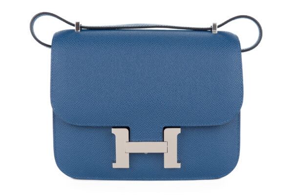hermès constance 18 bleu france epsom palladium hardware