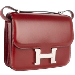 hermès constance 18 rouge h box leather palladium hardware