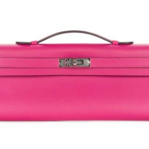 hermès kelly cut rose pourpre swift palladium hardware