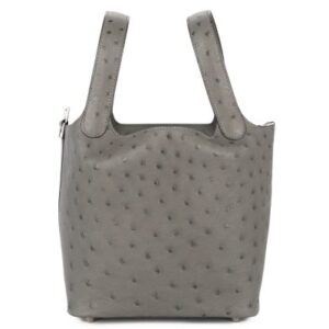 hermès picotin 18 gris meyer ostrich palladium hardware