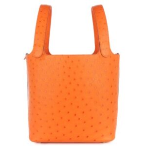 hermès picotin 22 orange ostrich palladium hardware