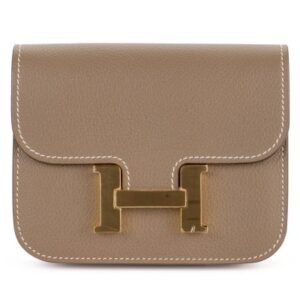 hermès constance slim etoupe epsom gold hardware