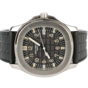 patek philippe aquanaut black dial rubber bracelet steel 5604a 001