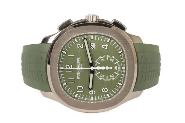 patek philippe aquanaut 42 white gold rubber strap 5968g 010